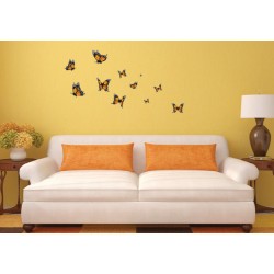 Narancssárga pillangók - Színes Matrica